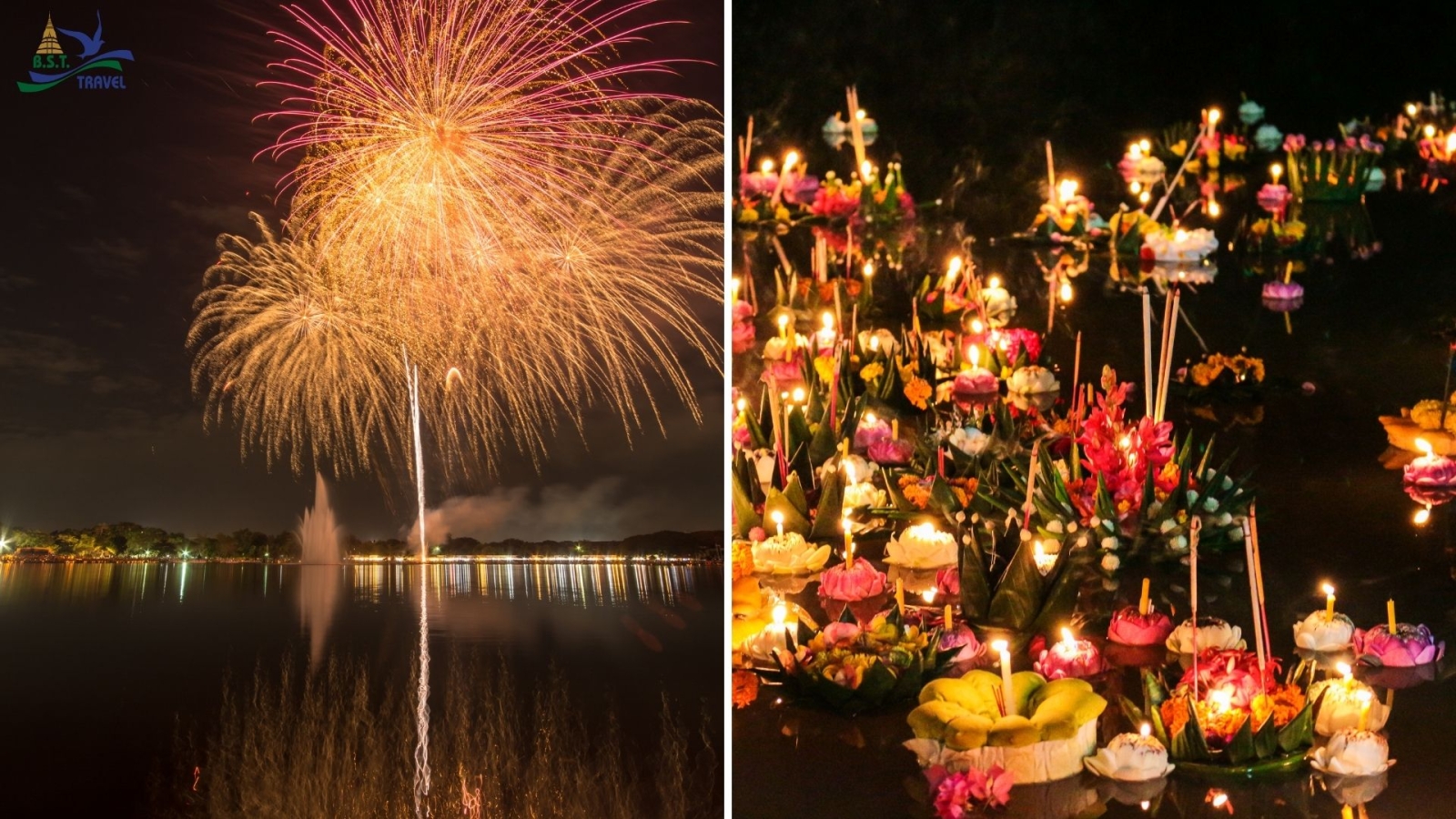 Lễ hội Loy Krathong 2025 tại Chiang Mai và Bangkok – diễu hành ánh sáng, thả hoa đăng và pháo hoa
