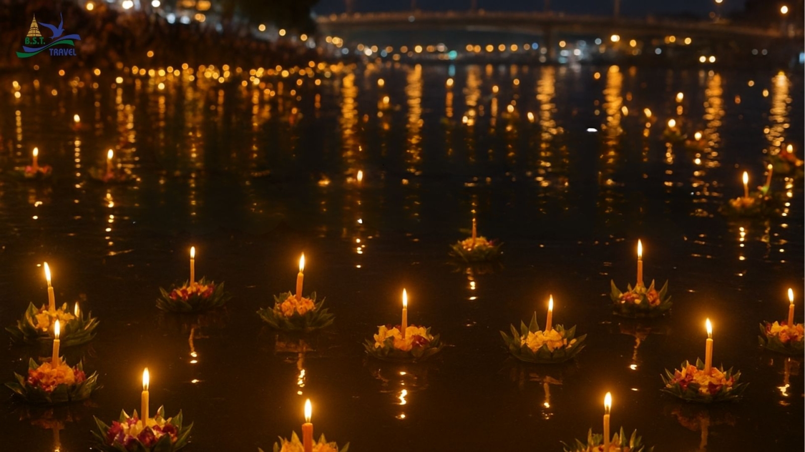 Lễ hội Loy Krathong 2025 Thái Lan – ánh sáng hoa đăng lung linh trên dòng sông